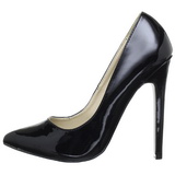 Schwarz Lack 13 cm SEXY-20 spitze pumps mit stiletto absatz