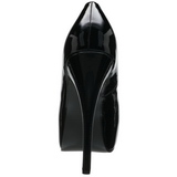 Schwarz Lack 14,5 cm Burlesque BORDELLO TEEZE-06 Plateau Pumps