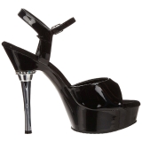 Schwarz Lack 14 cm ALLURE-609 High Heels Stilettos