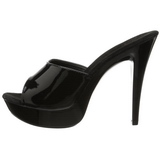 Schwarz Lack 14 cm COCKTAIL-501 Plateau High Mules