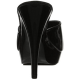 Schwarz Lack 14 cm COCKTAIL-501 Plateau High Mules