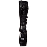 Schwarz Lack 15 cm DELIGHT-600-49 Gladiator Damenstiefel mit hohem Absatz