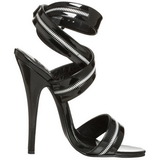 Schwarz Lack 15 cm DOMINA-119 High Heels Sandaletten