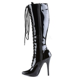 Schwarz Lack 15 cm DOMINA-2020 High Heels Damenstiefel für Männer