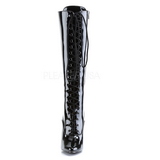 Schwarz Lack 15 cm DOMINA-2020 High Heels Damenstiefel für Männer