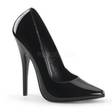 Schwarz Lack 15 cm DOMINA-420 High Heels Pumps für Männer