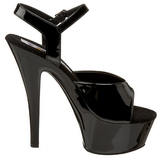 Schwarz Lack 15 cm FUNTASMA JULIET-209 Plateau High Heels