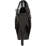 Schwarz Lack 15 cm KISS-280 Damenschuhe mit hohem Absatz
