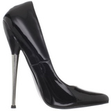 Schwarz Lack 16 cm DAGGER-01 Fetish Damen Pumps Schuhe