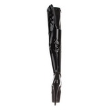 Schwarz Lack 18 cm ADORE-3000 Overknees Damenstiefel