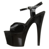 Schwarz Lack 18 cm ADORE-709 Plateau High Heel Schuhe