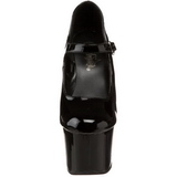 Schwarz Lack 18 cm Pleaser SKY-387 Plateau Pumps