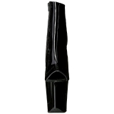 Schwarz Lack 20 cm Pleaser FLAMINGO-1018 Plateau Stiefeletten