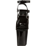 Schwarz Lack 20 cm Pleaser XTREME-873 Plateau High Heels