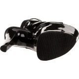 Schwarz Lack 20 cm Pleaser XTREME-873 Plateau High Heels