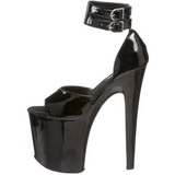 Schwarz Lack 20 cm XTREME-875 Plateau High Heel Schuhe