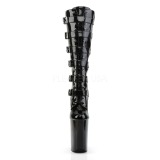 Schwarz Lack 23 cm Pleaser INFINITY-2049 Plateau Stiefel Damen