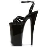 Schwarz Lack 25,5 cm Pleaser BEYOND-012 Plateau High Heels