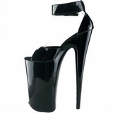 Schwarz Lack 25,5 cm Pleaser BEYOND-089 Plateau High Heels