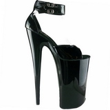 Schwarz Lack 25,5 cm Pleaser BEYOND-089 Plateau High Heels