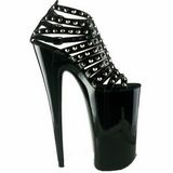 Schwarz Lack 25,5 cm Pleaser BEYOND-093 Plateau High Heels