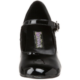 Schwarz Lack 5 cm SCHOOLGIRL-50 Klassische Pumps Schuhe Damen