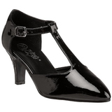 Schwarz Lack 8 cm DIVINE-415W Herren High Heel Pumps