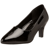 Schwarz Lack 8 cm DIVINE-420W Herren High Heel Pumps