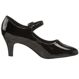 Schwarz Lack 8 cm DIVINE-440 pumps mit niedrigem absatz