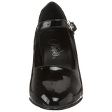 Schwarz Lack 8 cm DIVINE-440 pumps mit niedrigem absatz