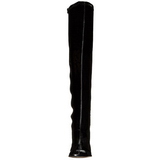 Schwarz Lack 8 cm GOGO-3000 Overknee Stiefel für Männer