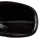 Schwarz Lack 8 cm GOGO-3000 Overknee Stiefel für Männer