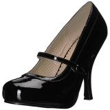 Schwarz Lackleder 11,5 cm PINUP-01 grosse grössen pumps schuhe