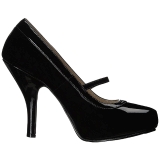 Schwarz Lackleder 11,5 cm PINUP-01 grosse grössen pumps schuhe