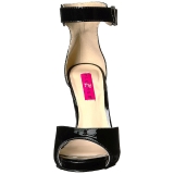 Schwarz Lackleder 12,5 cm EVE-02 grosse grössen sandaletten damen