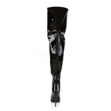 Schwarz Lackleder 13 cm COURTLY-3012 Pleaser Overknee Stiefel