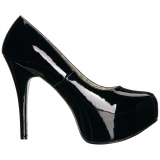 Schwarz Lackleder 14,5 cm Burlesque TEEZE-06W herren pumps für breite füsse