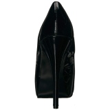 Schwarz Lackleder 14,5 cm Burlesque TEEZE-06W herren pumps für breite füsse