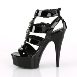 Schwarz Lackleder 15 cm DELIGHT-658 pleaser schuhe high heels