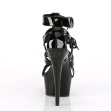 Schwarz Lackleder 15 cm DELIGHT-658 pleaser schuhe high heels