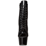 Schwarz Lackleder 18 cm ADORE-1021 damen stiefeletten plateausohle