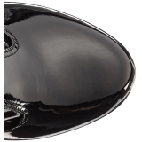 Schwarz Lackleder 18 cm ADORE-3050 Overknee stiefel mit plateau