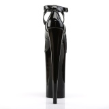 Schwarz Lackleder 25,5 cm BEYOND-087 extreme high heels - extreme plateau pumps