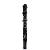 Schwarz Lackleder 25,5 cm BEYOND-3028 overknee high heels - extreme overknee stiefel