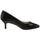 Schwarz Lackleder 6,5 cm KITTEN-01 grosse grössen pumps schuhe