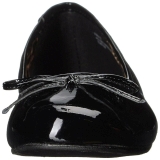 Schwarz Lackleder ANNA-01 grosse grössen ballerinas schuhe