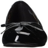 Schwarz Lackleder ANNA-01 grosse grössen ballerinas schuhe