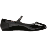 Schwarz Lackleder ANNA-02 grosse grössen ballerinas schuhe