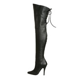 Schwarz Leder 13 cm LEGEND-8899 Overknee Stiefel für Männer