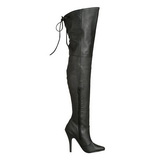 Schwarz Leder 13 cm LEGEND-8899 Overknee Stiefel für Männer